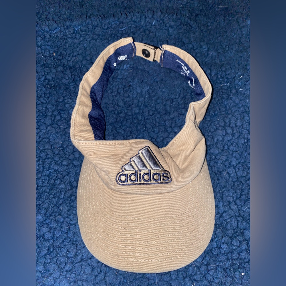 Adidas Climate Tan Visor with Navy Blue on the under side in OS